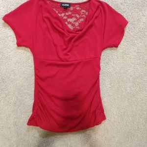 Red lace top